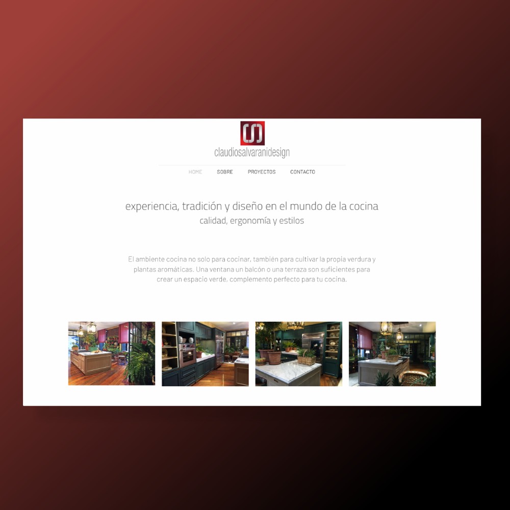 Captura de la web de Claudio Salvarani Design